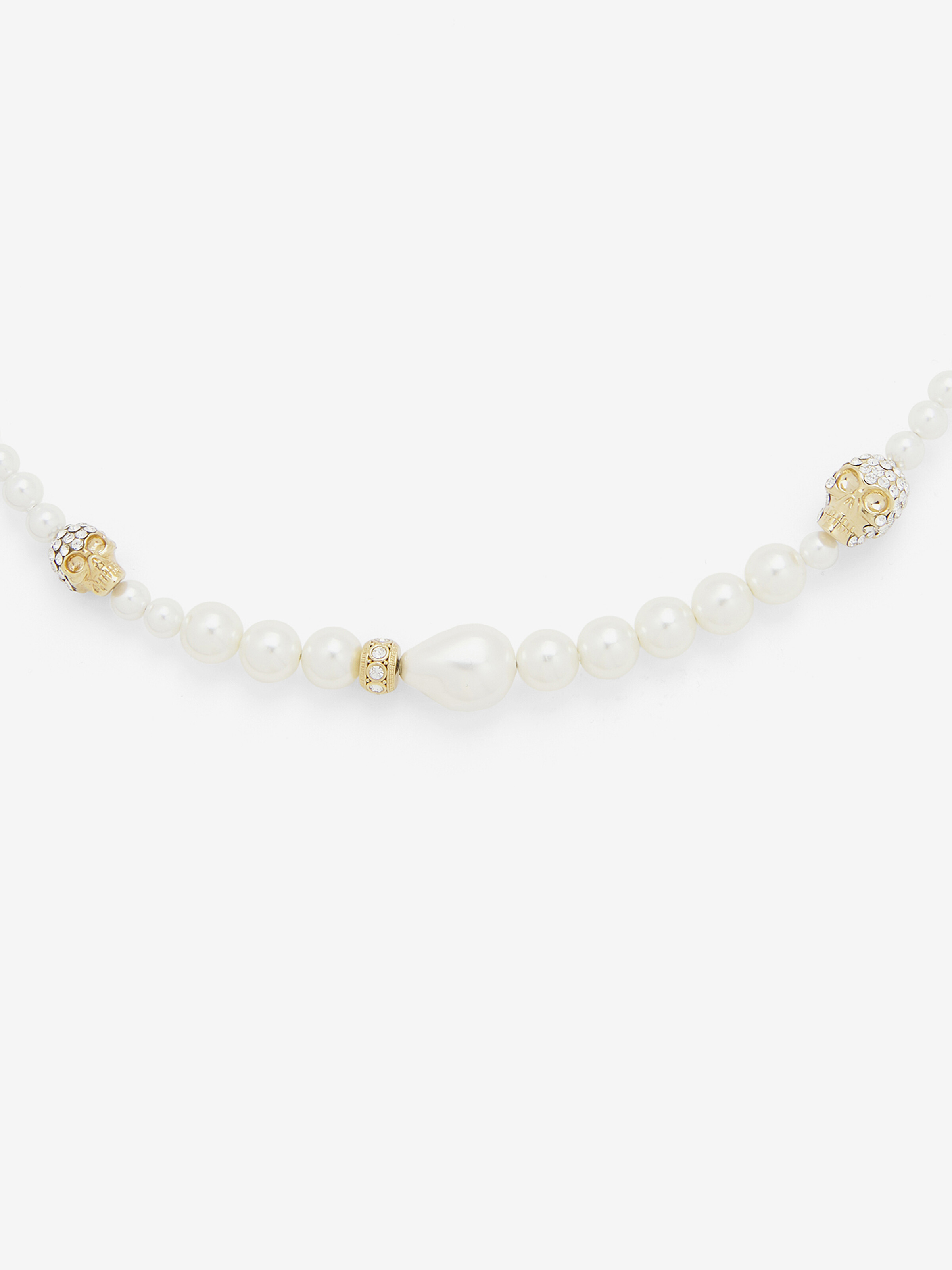 Collier Skull et perle