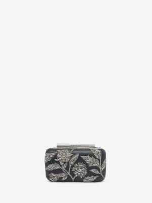 アレキサンダーマッ マックイーンTバークリスタル装飾クラッチ McQueen Tバー ボックスクラッチ | マルチカラー | Alexander