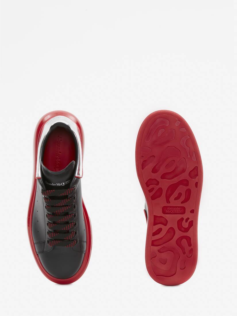 Buy Alexander McQueen Oversized Sneaker 'Black Silver Lust Red