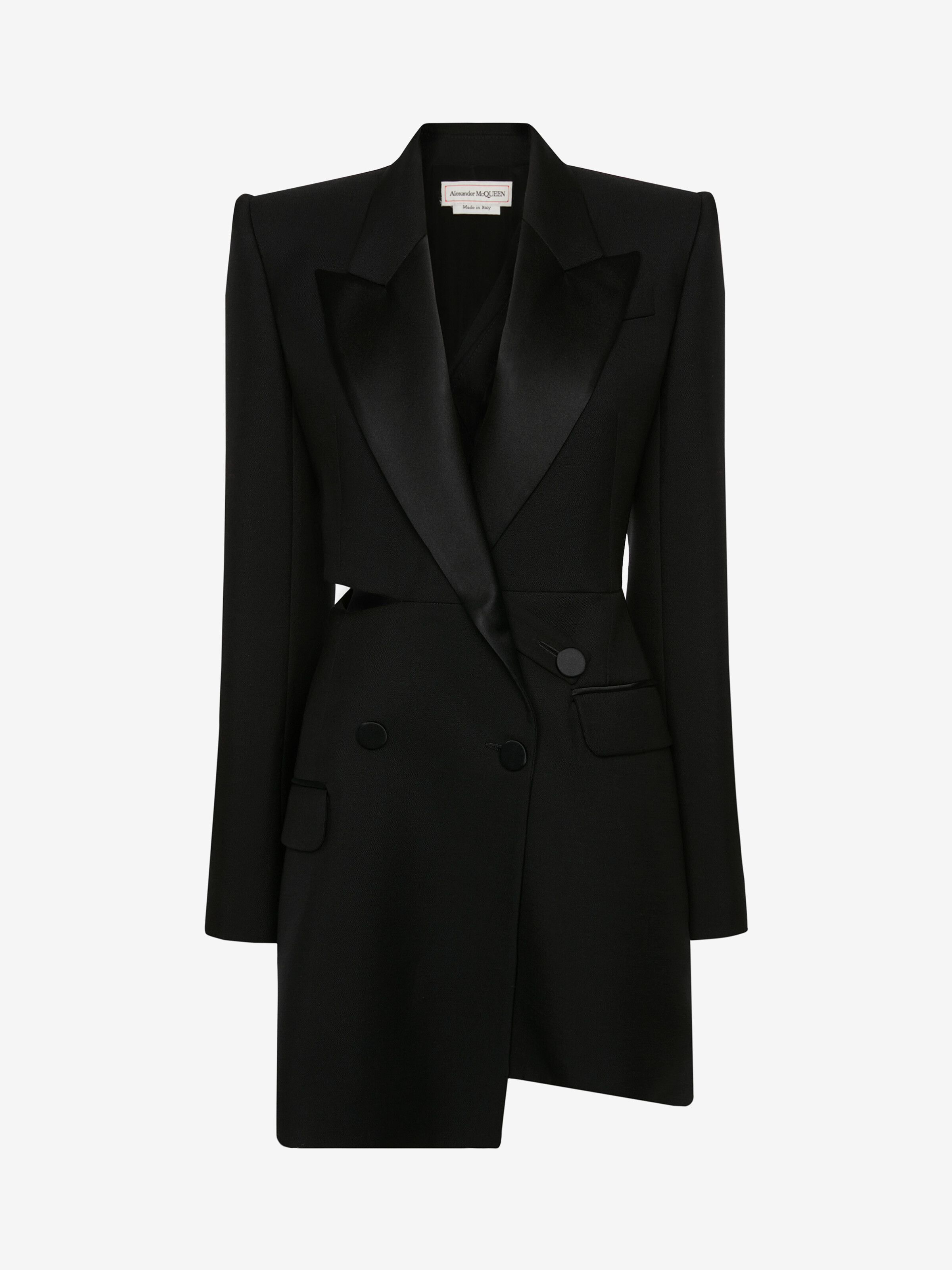 alexander mcqueen tuxedo mini dress