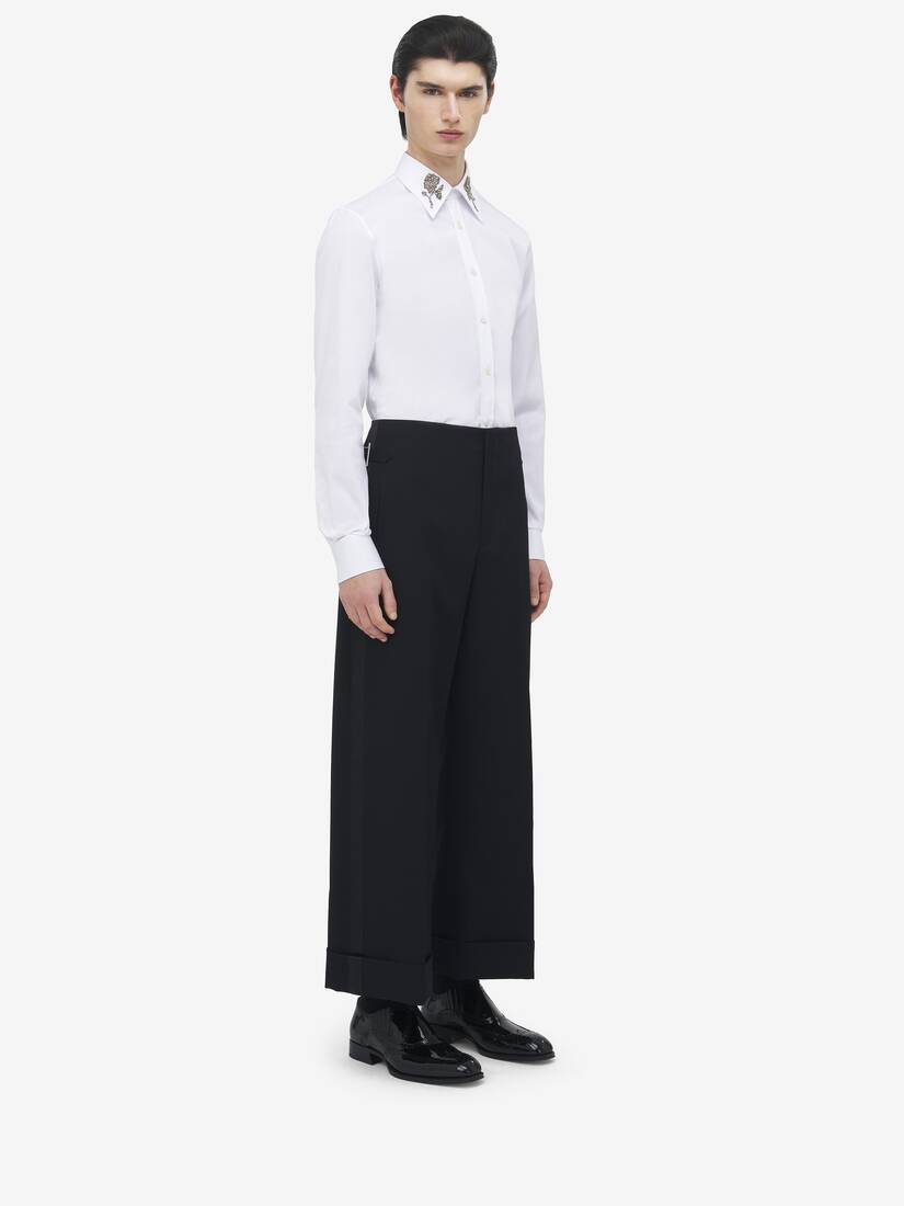 Wide Leg Tuxedo Trousers