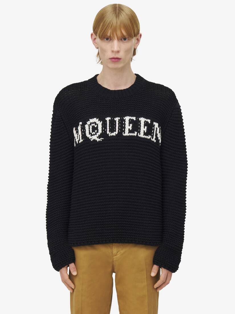 McQueen Logo Textured Jumper