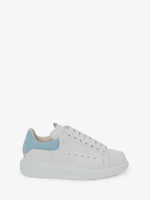 Oversized Sneaker in White/Paris Blue