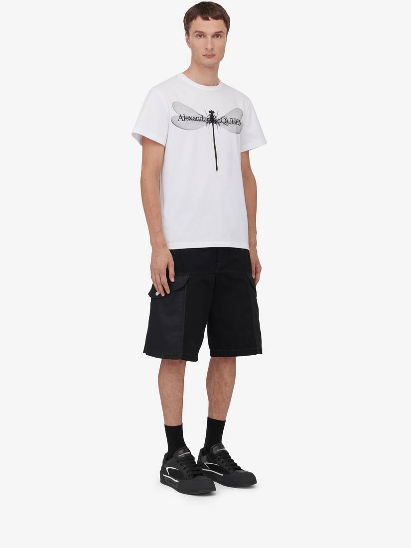 Dragonfly T-shirt in White/Black | Alexander McQueen US