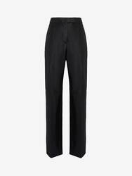 High-waisted Leather Trousers