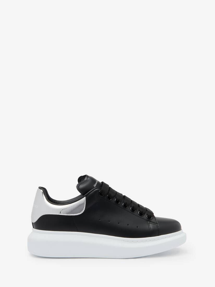 Oversized Sneaker in Black/Silver | Alexander McQueen CA