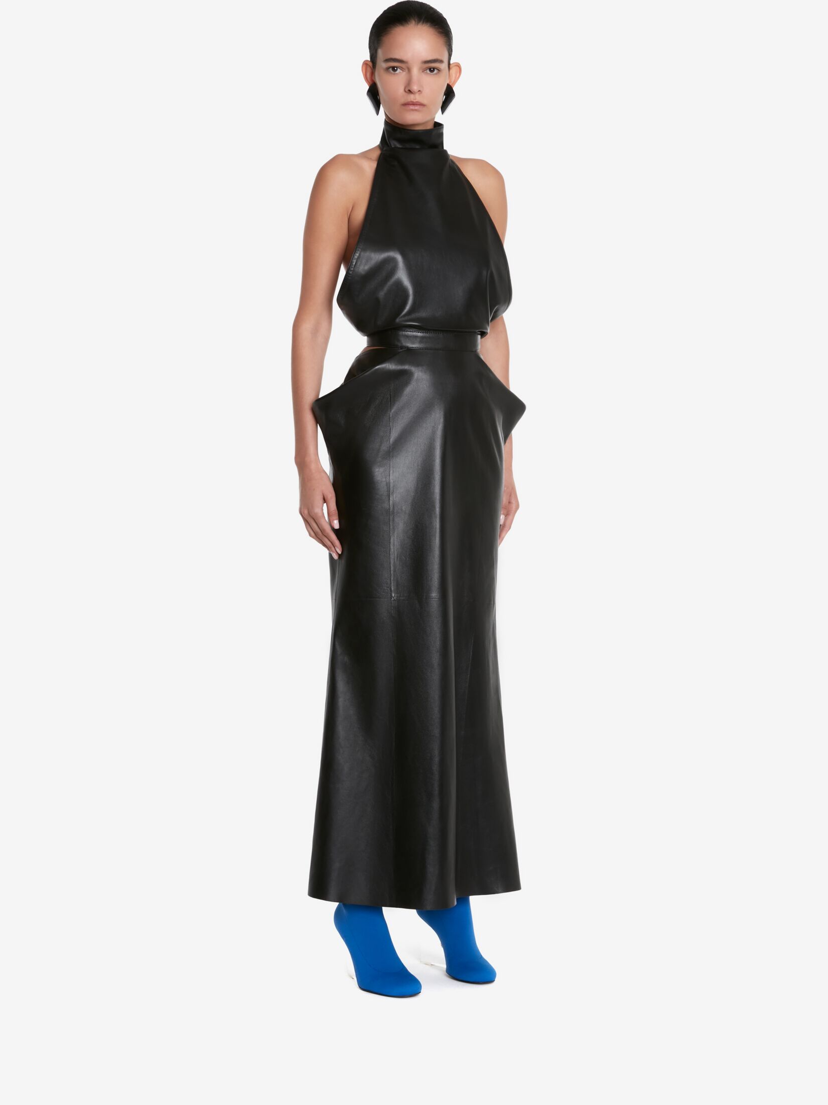 Leather Halterneck Dress
