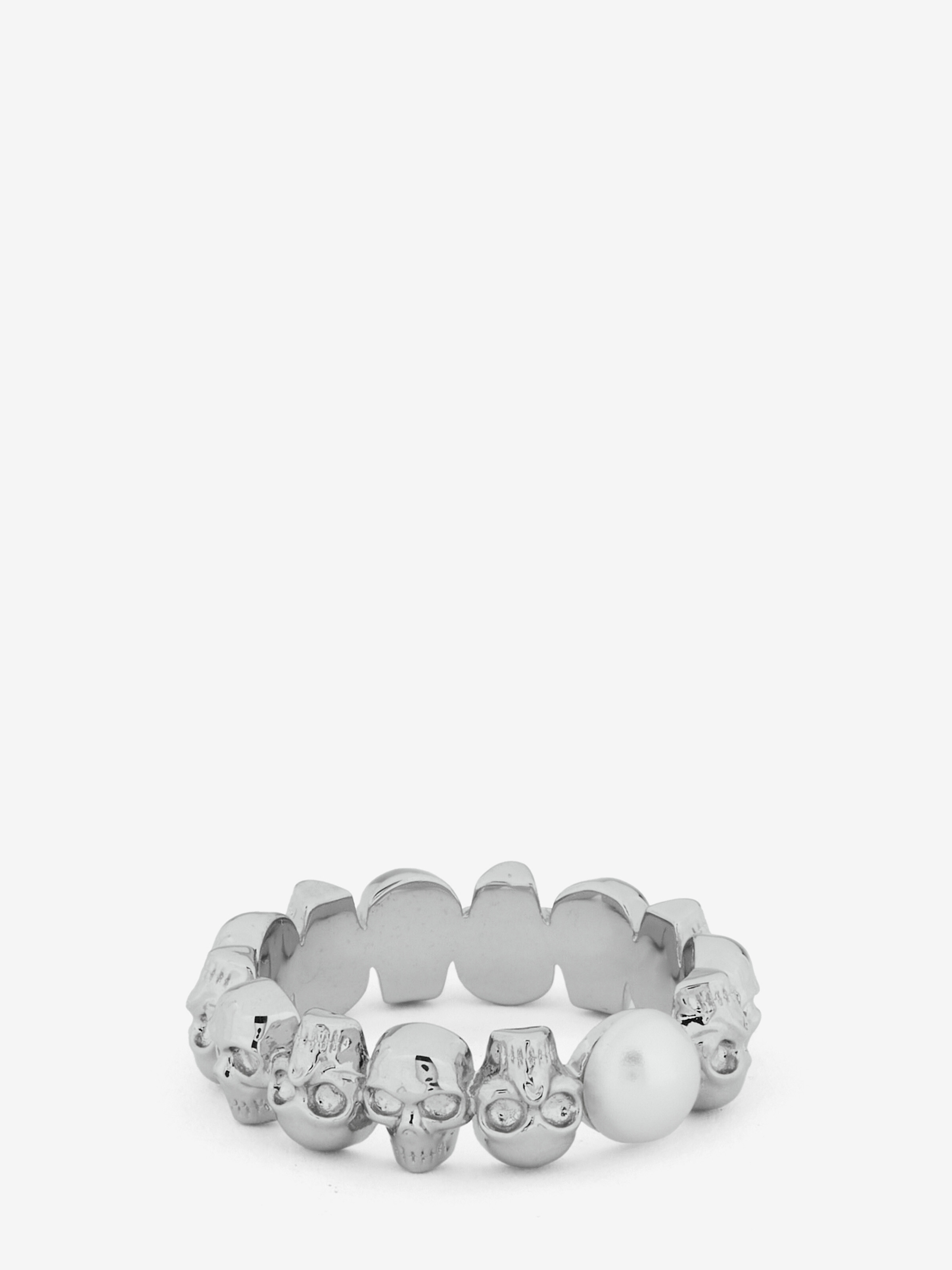 Skull and Pearl Ring