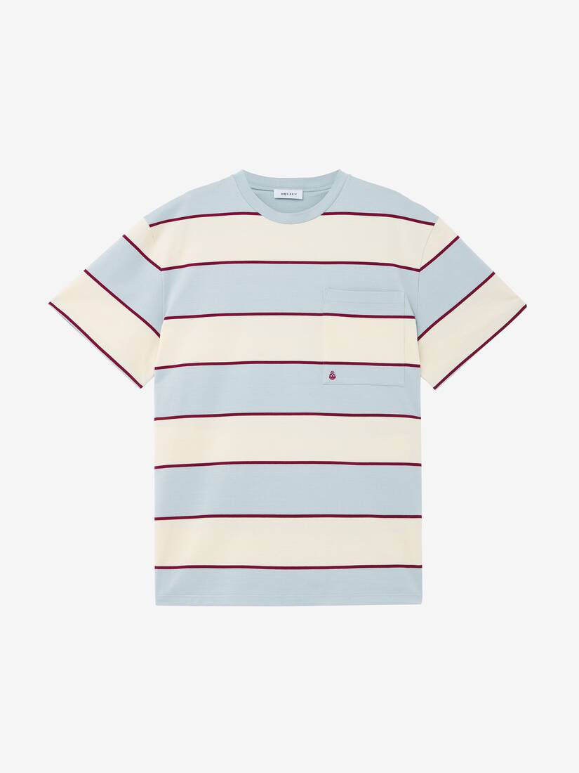 Inverted Skull Striped T-shirt