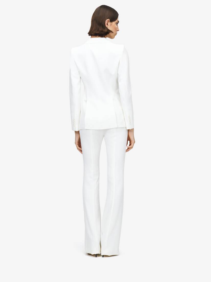 Veste en crêpe à épaules en pointe