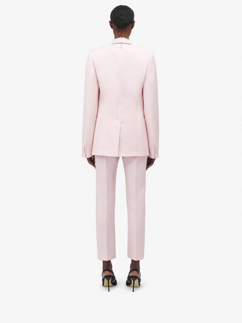 Veste À Revers, En Satin