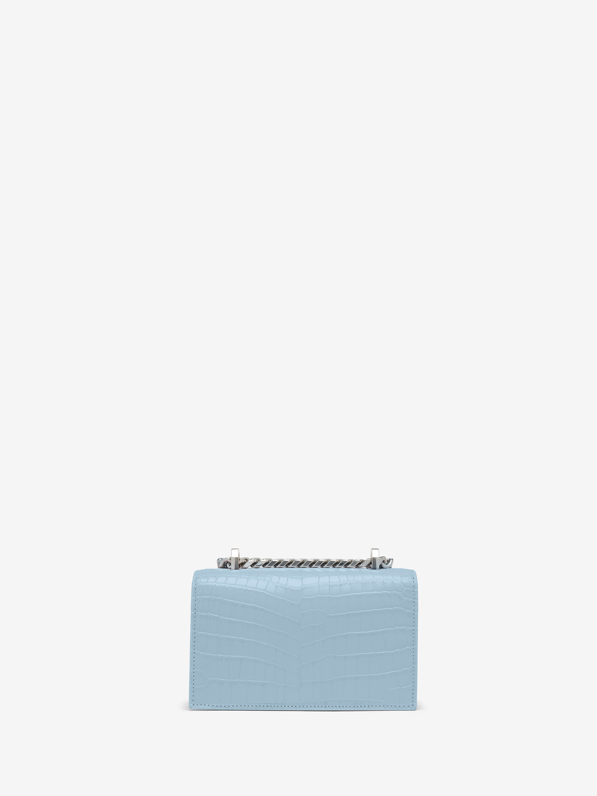 Sac Mini Jewelled Satchel pour Femme en Bleu Ciel in Cuir de veau | Alexander McQueen - image 4