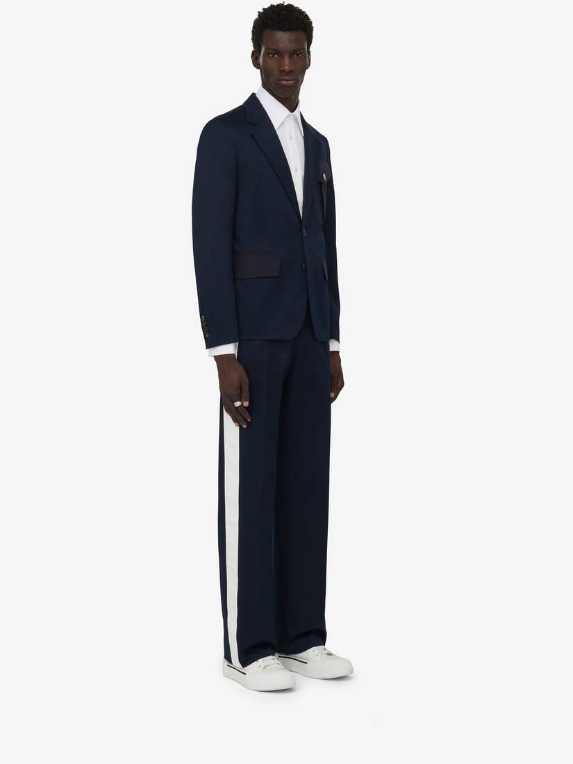 Veste À Boutonnage Simple Et Poche Militaire