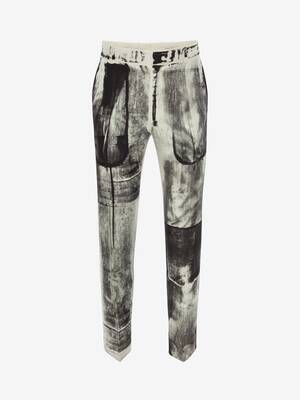 X-Ray Printed Cigarette Trousers