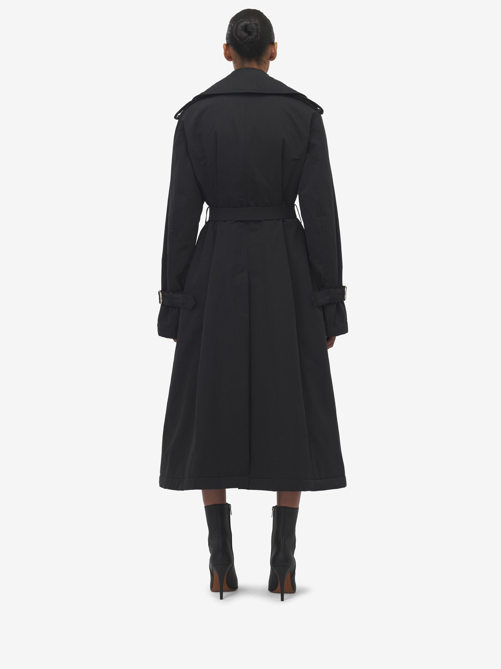 Double breasted Trench Coat Black For Women Alexander McQueen double-breasted-trench-coat-black-for-women-alexander-mcqueen