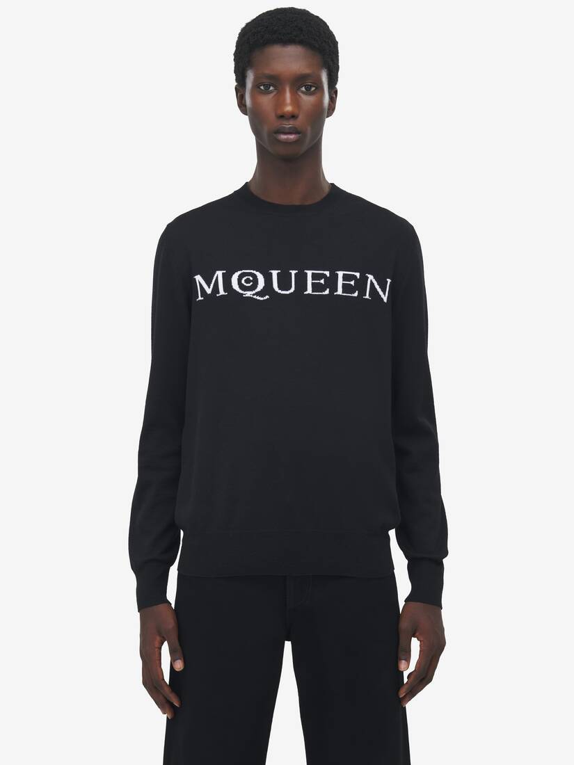 Maglione In Lana Merino Con Logo McQueen