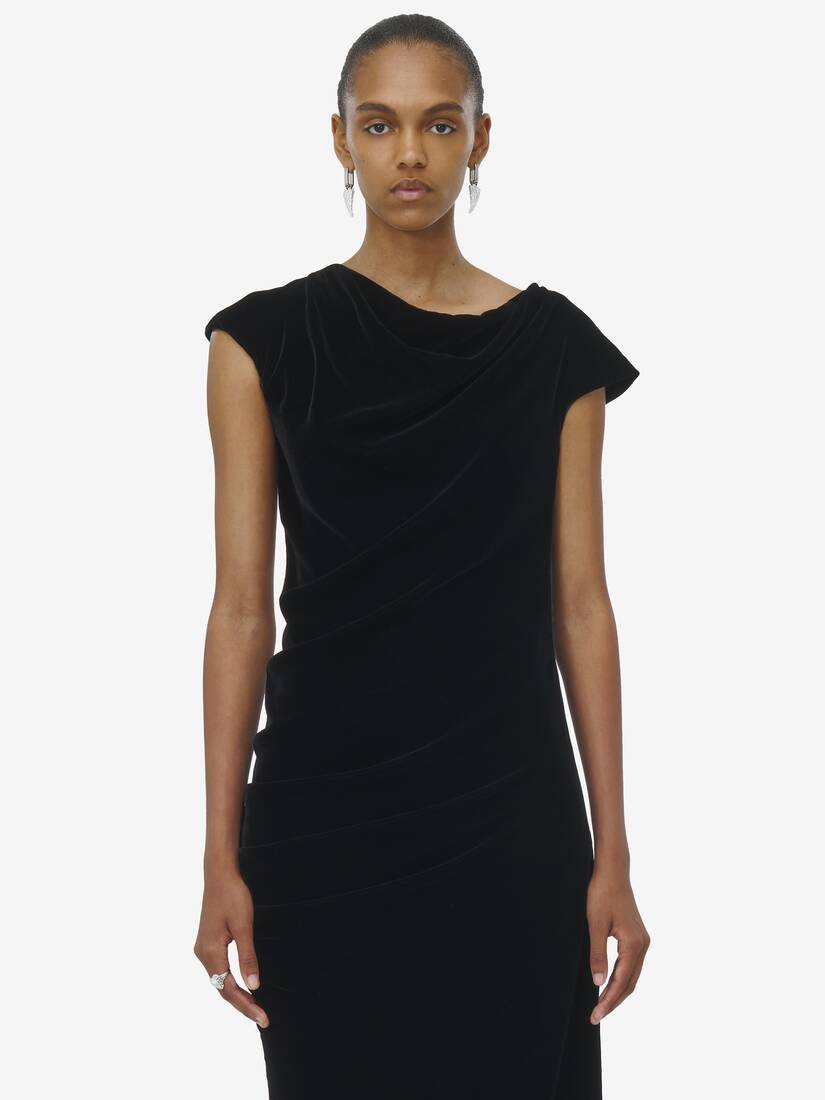 Asymmetric Draped Dress