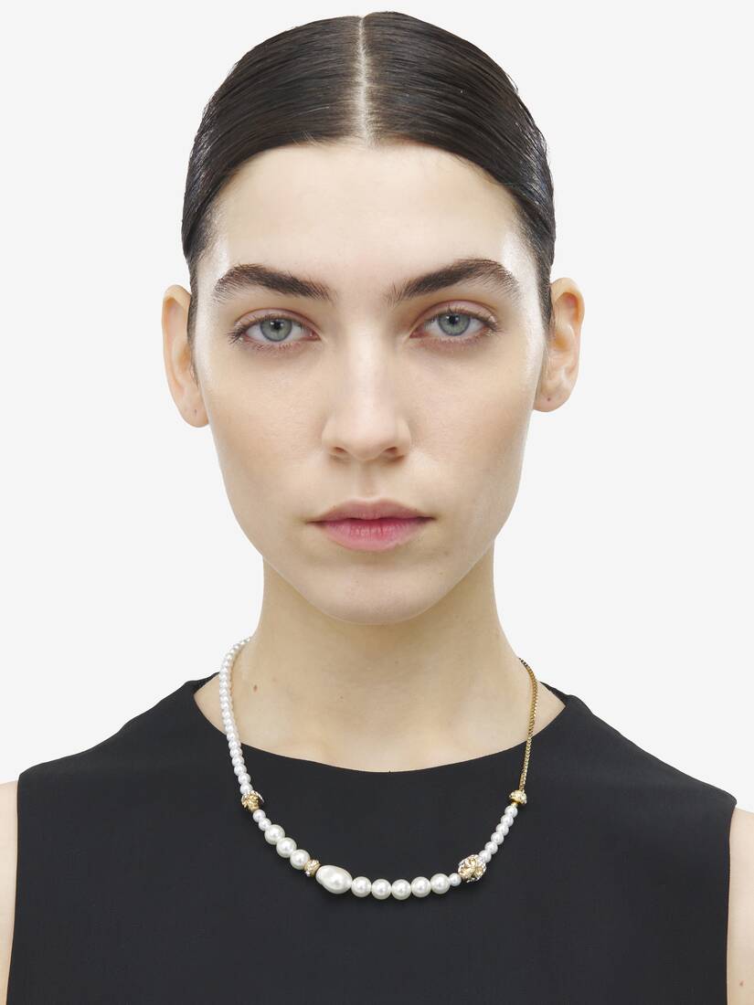 Collana Skull con perla