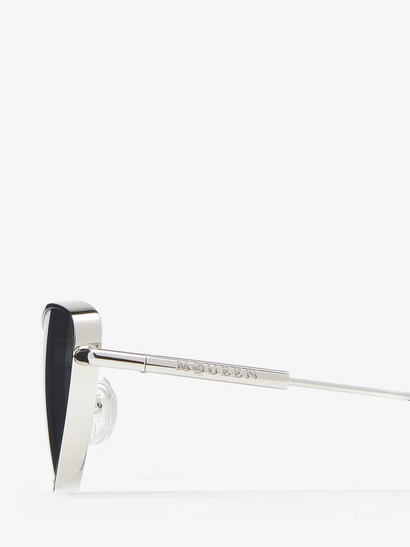 Metal T-bar Soft Cat-eye Sunglasses