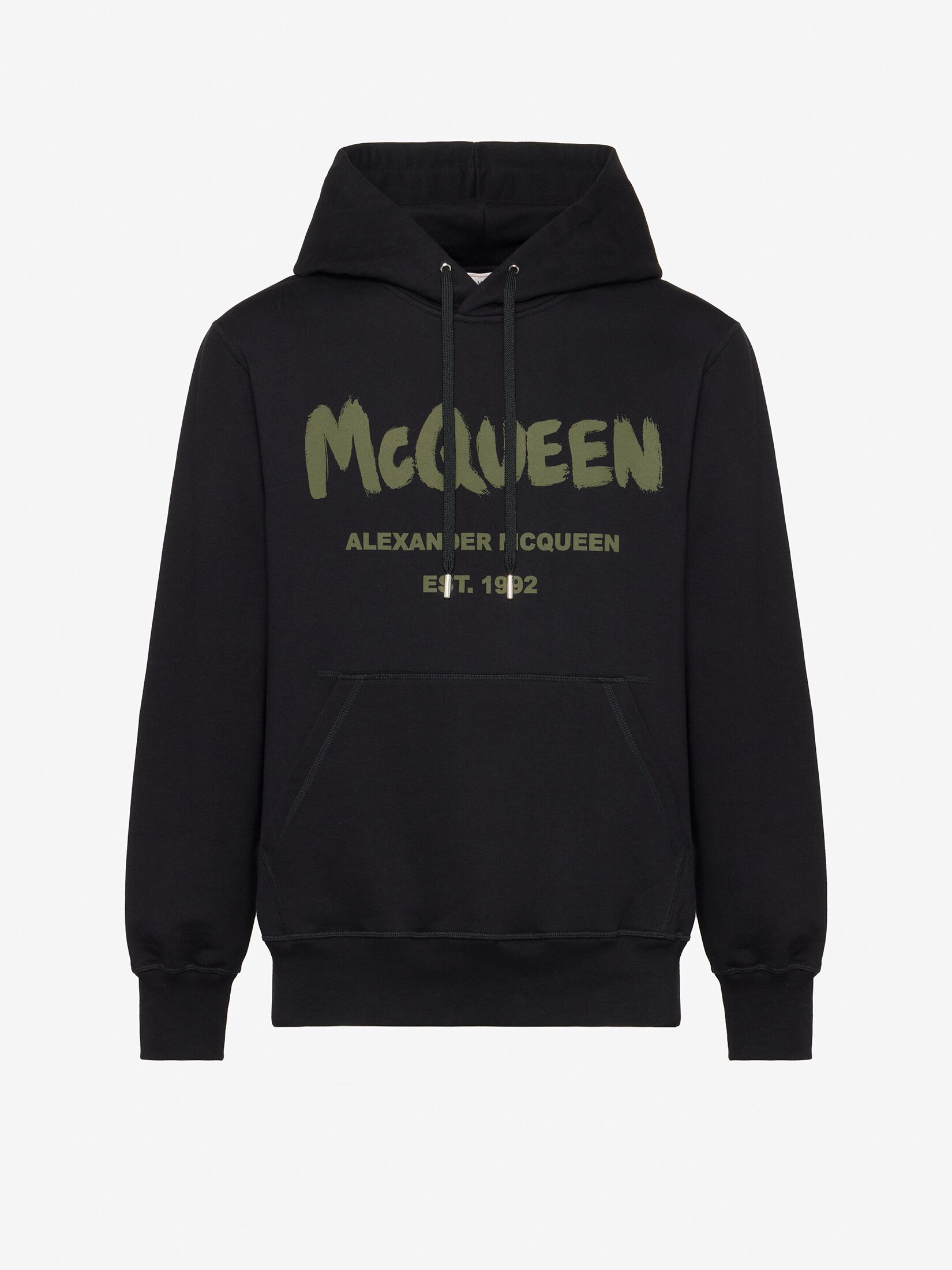 Kapuzensweatshirt mit McQueen-Graffiti-Motiv