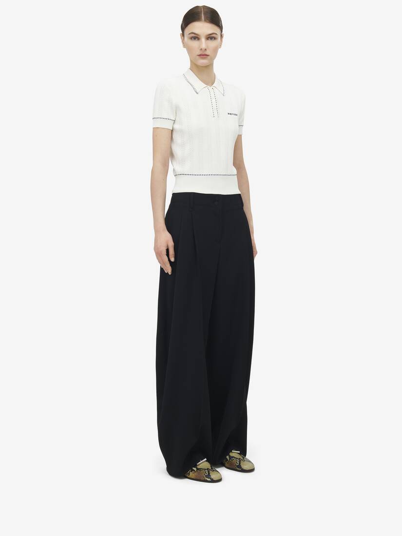Wide Leg Tailored Trousers