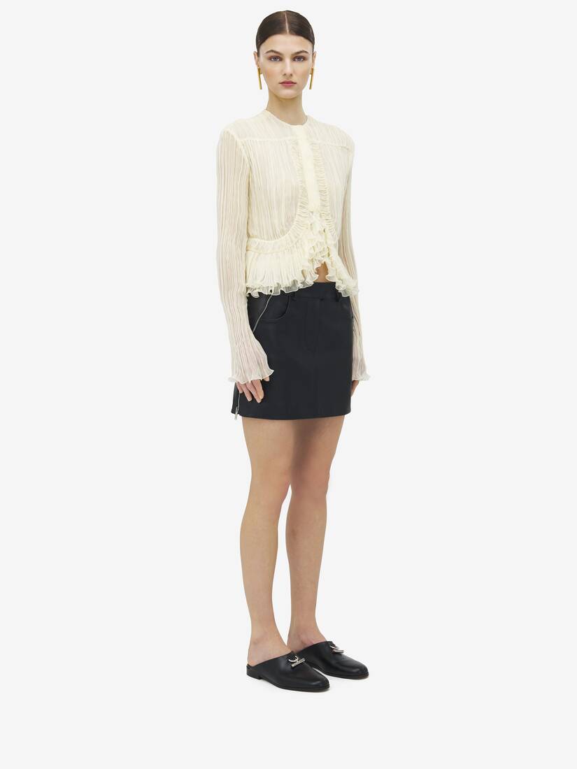 Pleated Creponne Top