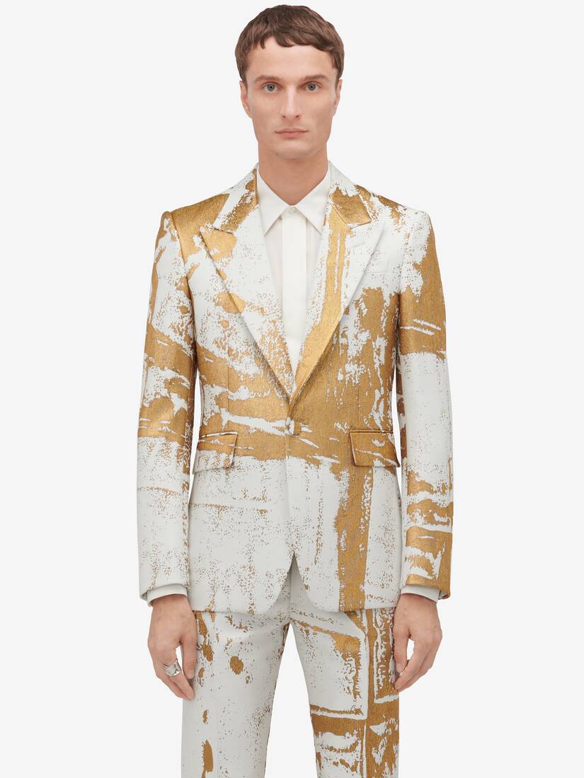 【Alexander Mcqueen】シングルブレスト デニム ブレザー ジャケット | デザイナードレープ (Jackets | Designer Drapes )