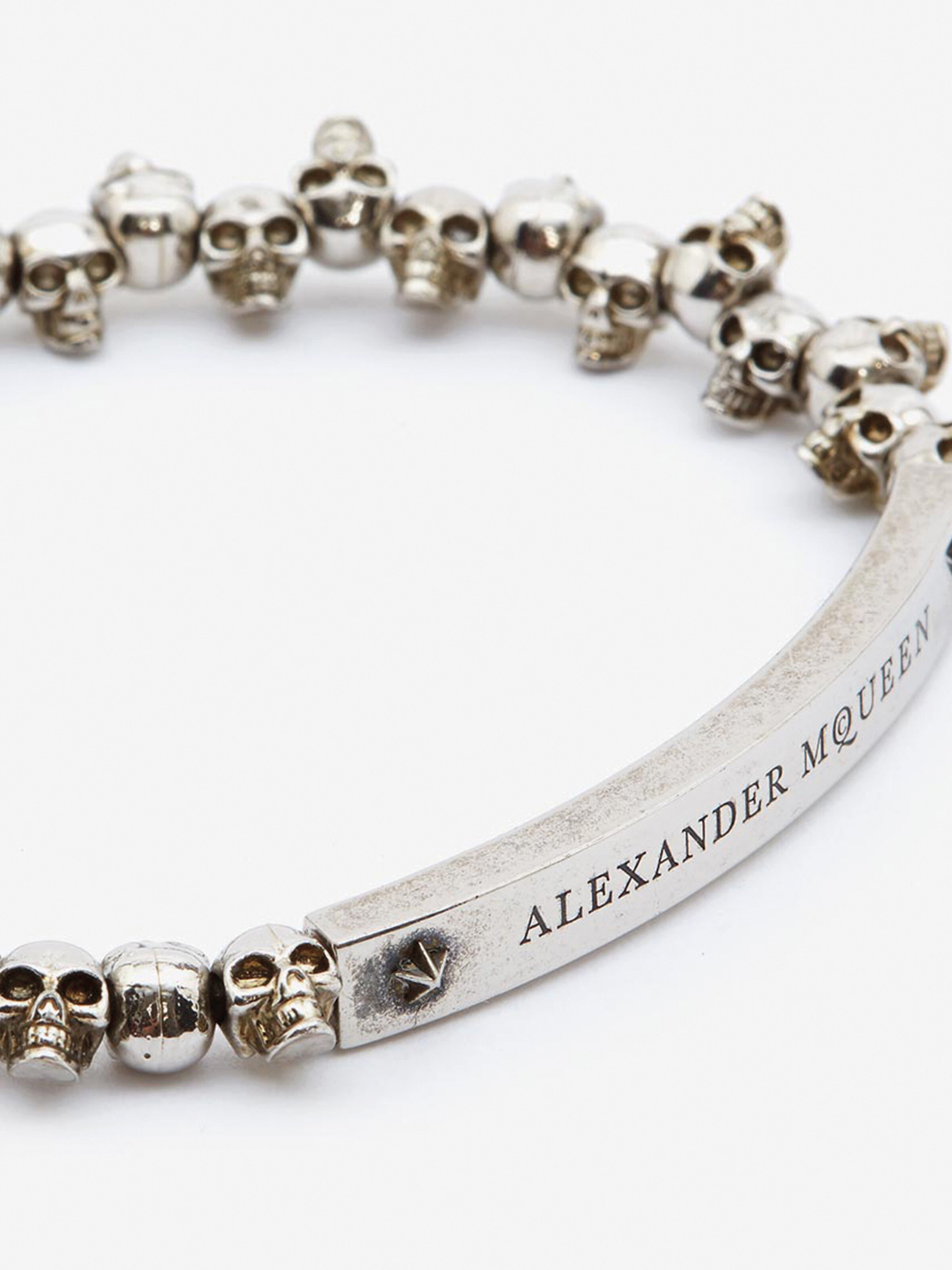 Men's Skull Bracelet in Multicolour in Brass | Alexander McQueen - image 3