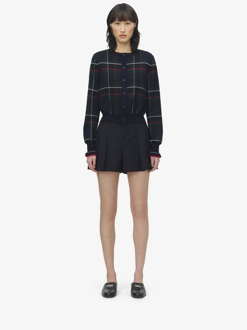 Wool Tartan Cardigan
