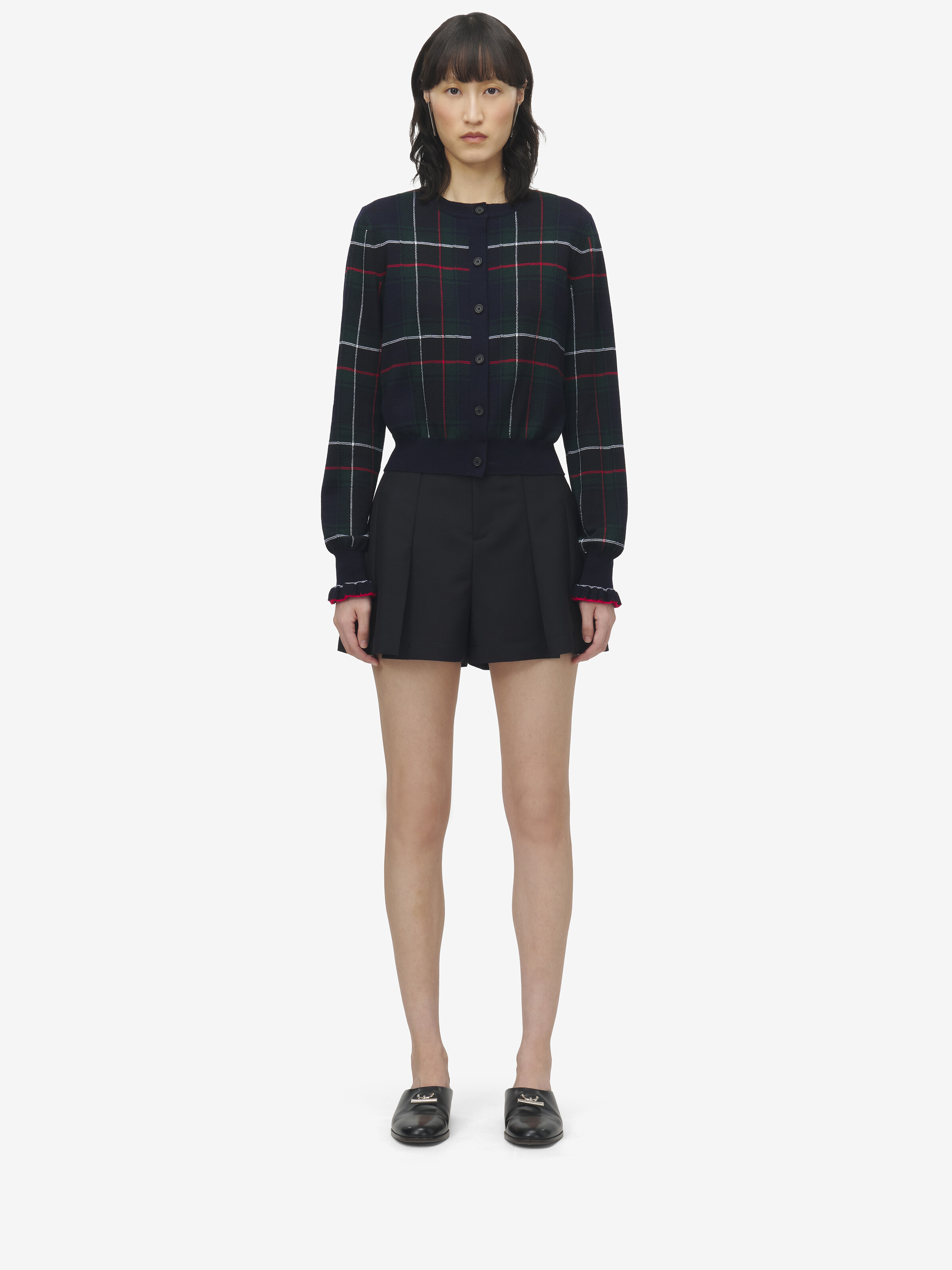 Wool Tartan Cardigan