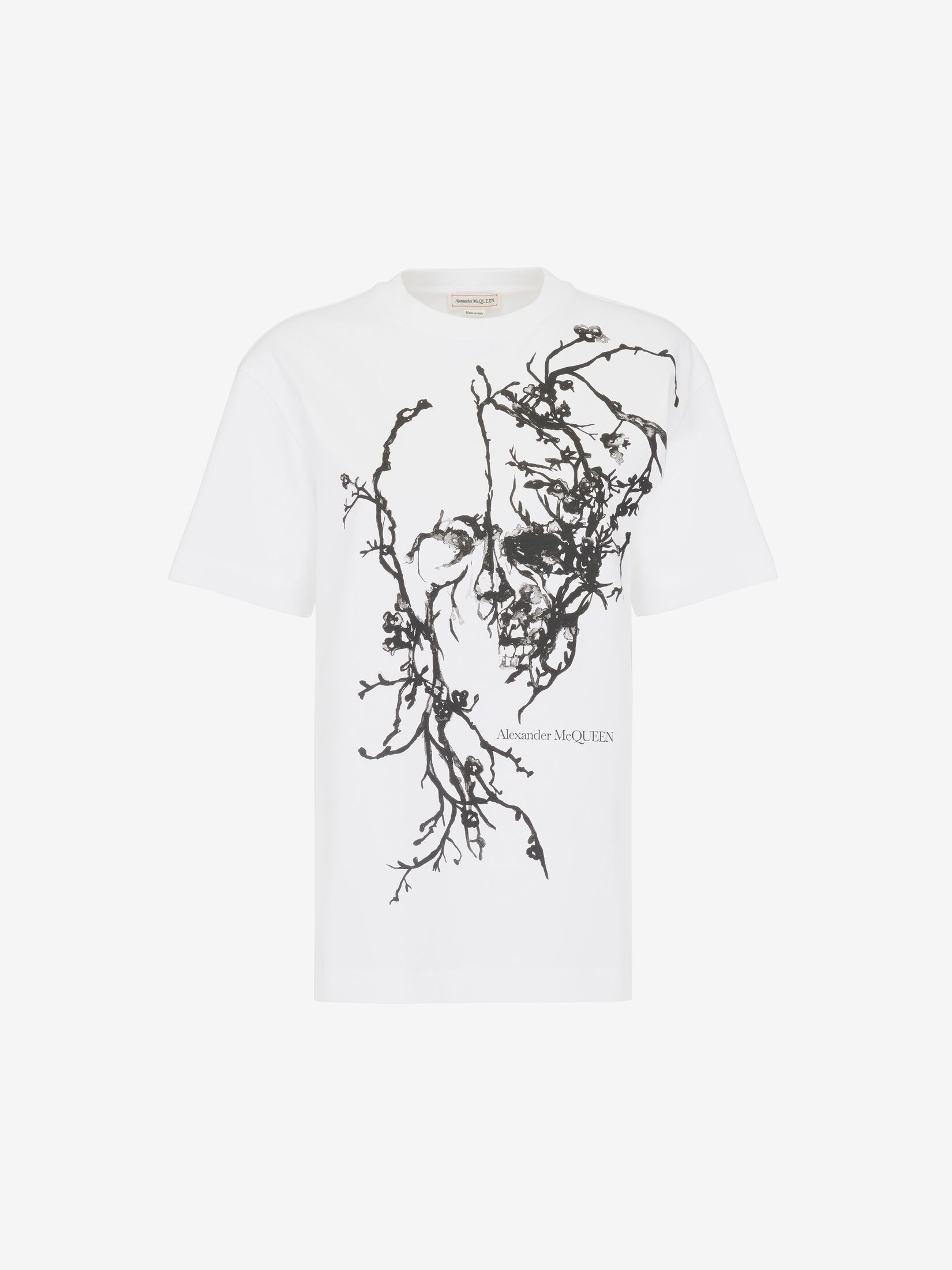 T-shirt oversize à imprimé Skull et fleurs