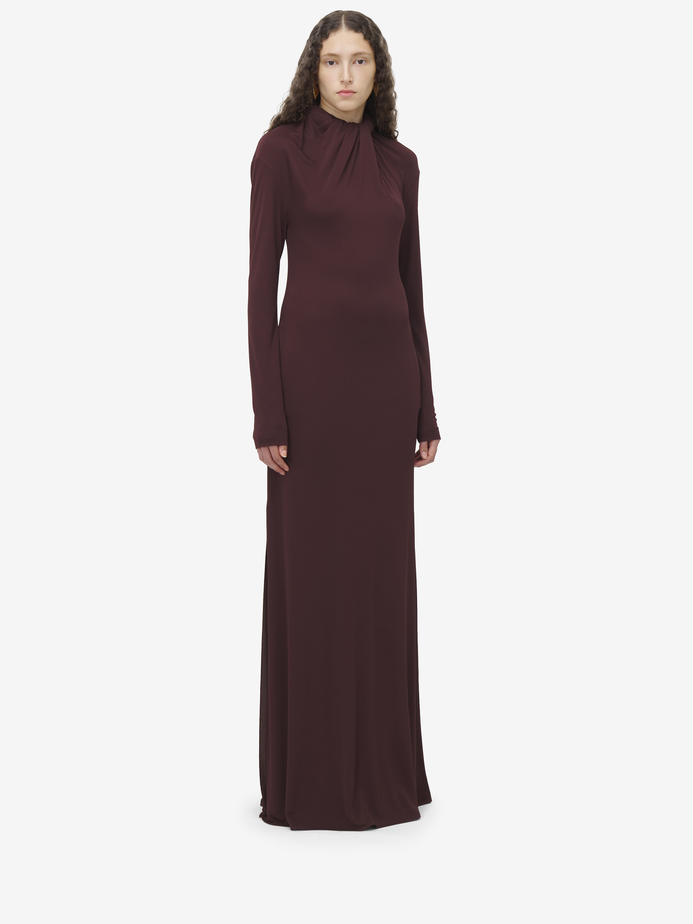 Draped Neckline Dress