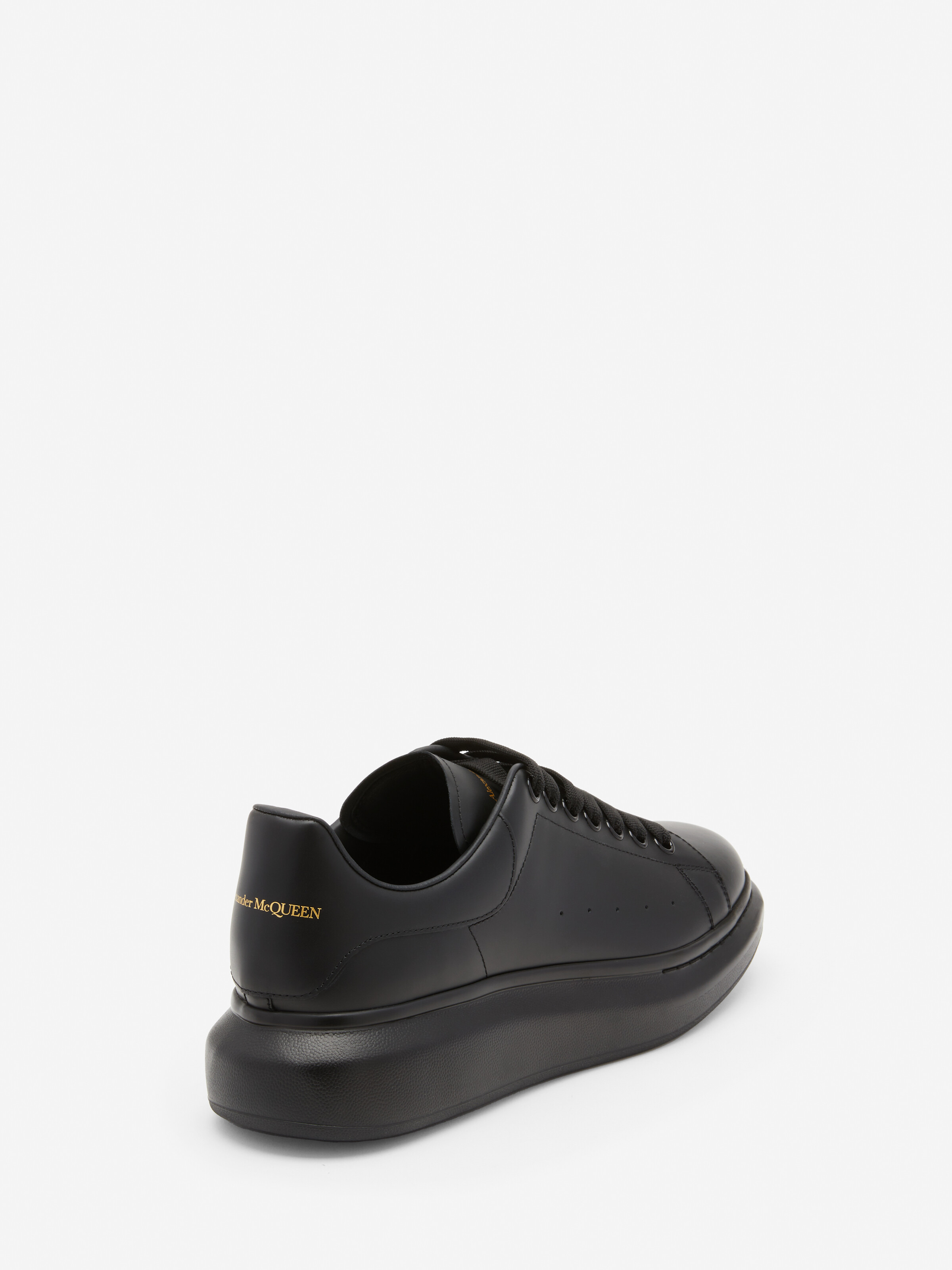 Men's Oversized Sneaker in Black in Calf Leather | Alexander McQueen - image 3