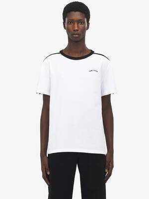 Men's McQueen Logo T-shirt in White | Alexander McQueen US