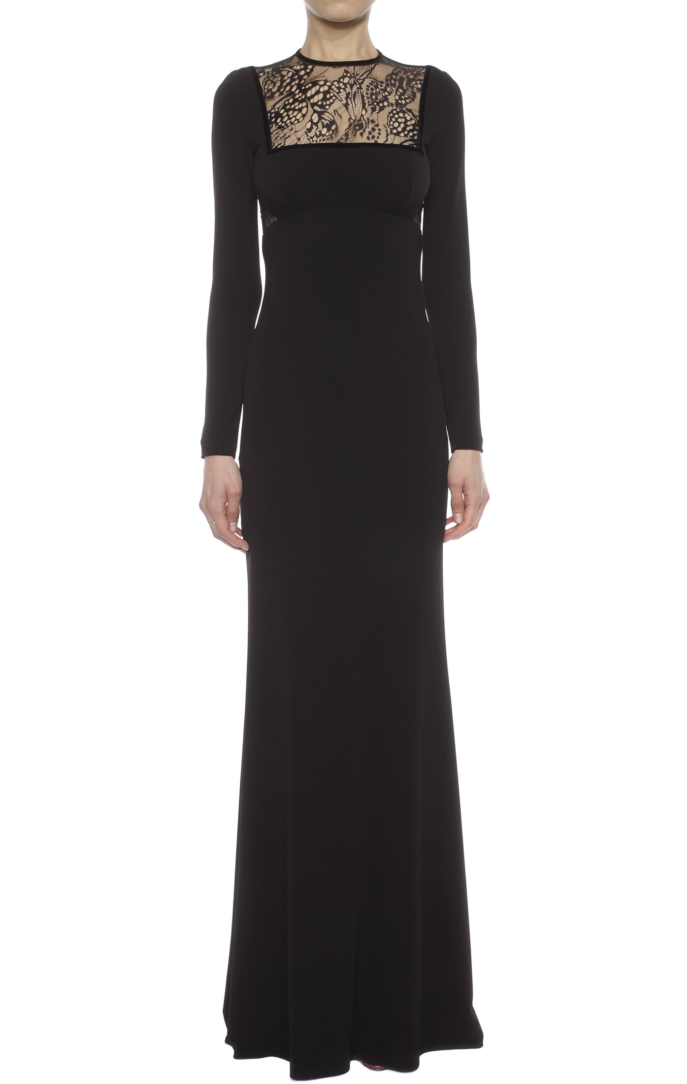 Alexander Mcqueen Lace-insert Evening Dress