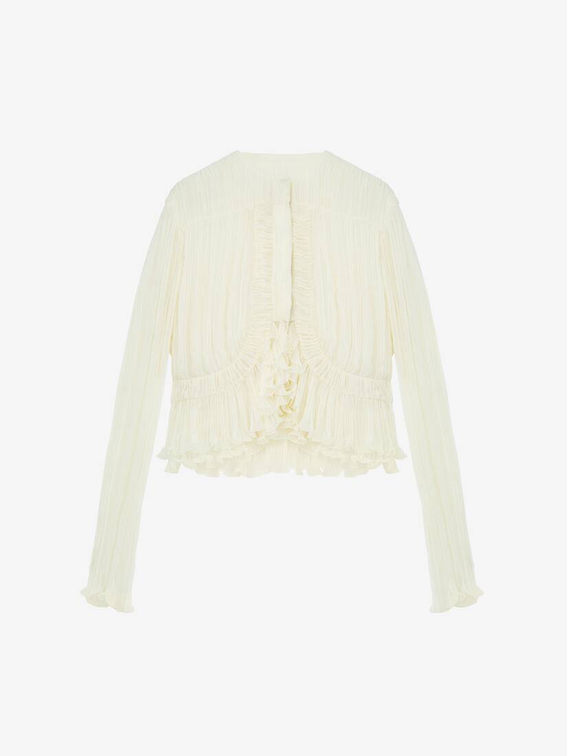 Pleated Creponne Top