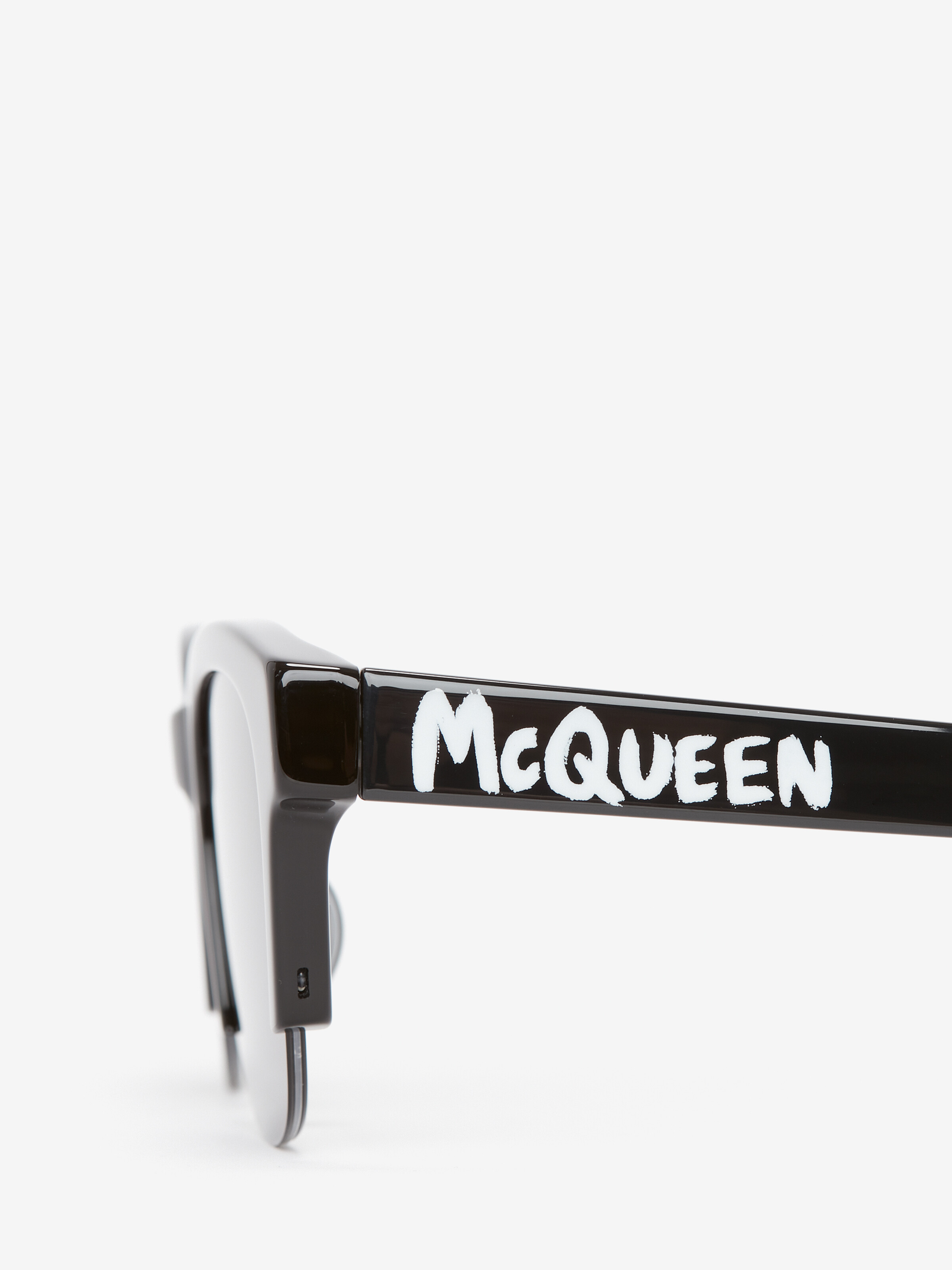 McQueen Graffiti Square Sunglasses in Black in Plastic | Alexander McQueen - image 4