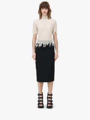 ワンピース ALEXANDER MCQUEEN Women Mid Skirts 830138QJAEK 4100 BLUE Women's Shirt Denim Mini Dress in Blue | Alexander McQueen US
