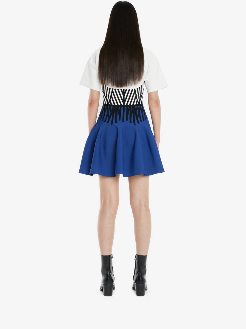 Engineered Corset Wide Sleeve Mini Dress