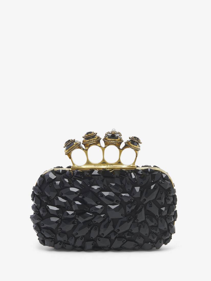 Spider Jeweled Knuckle Clutch