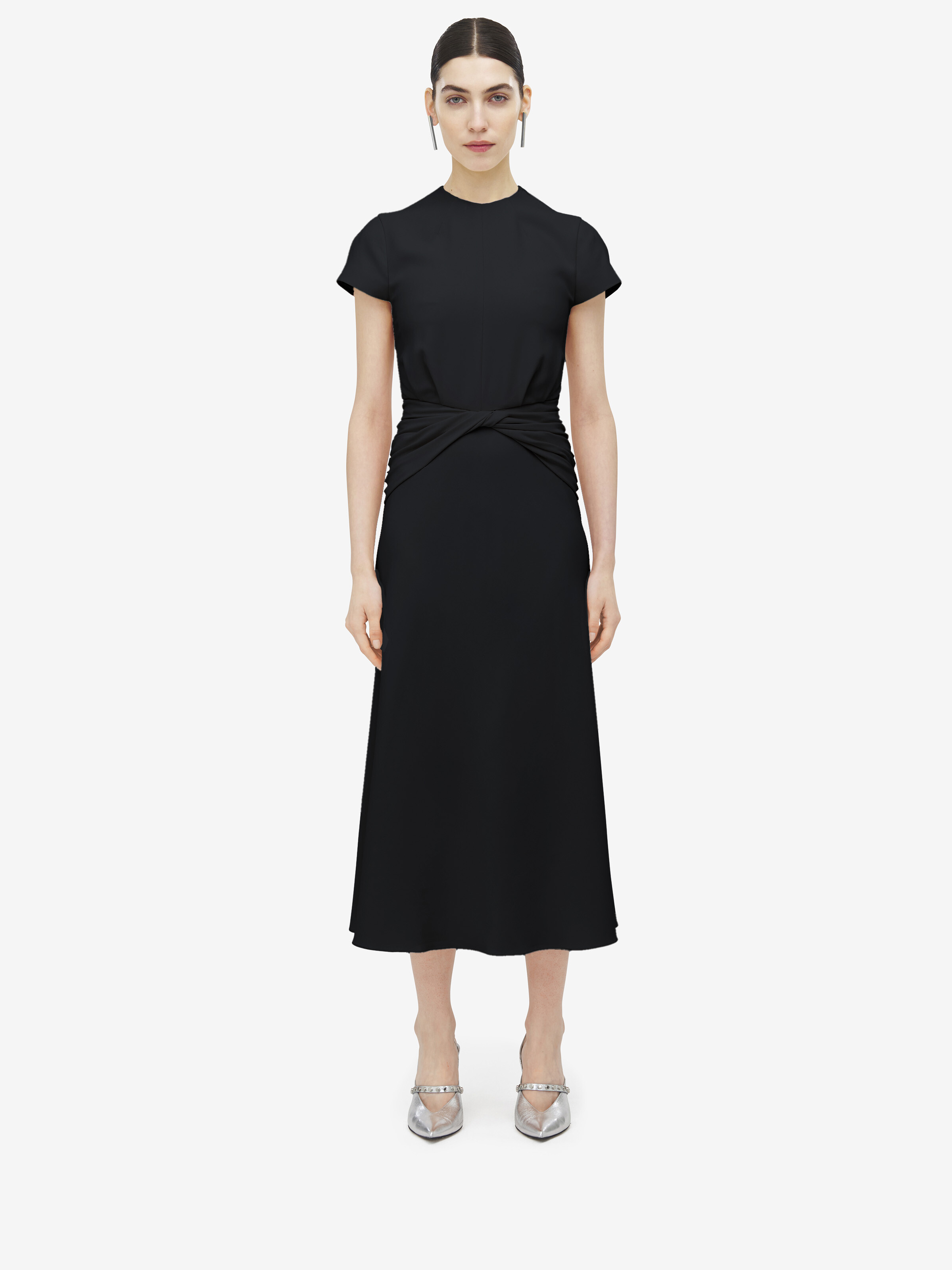 Knot Waist Midi Dress