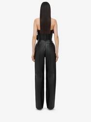 High-waisted Leather Trousers