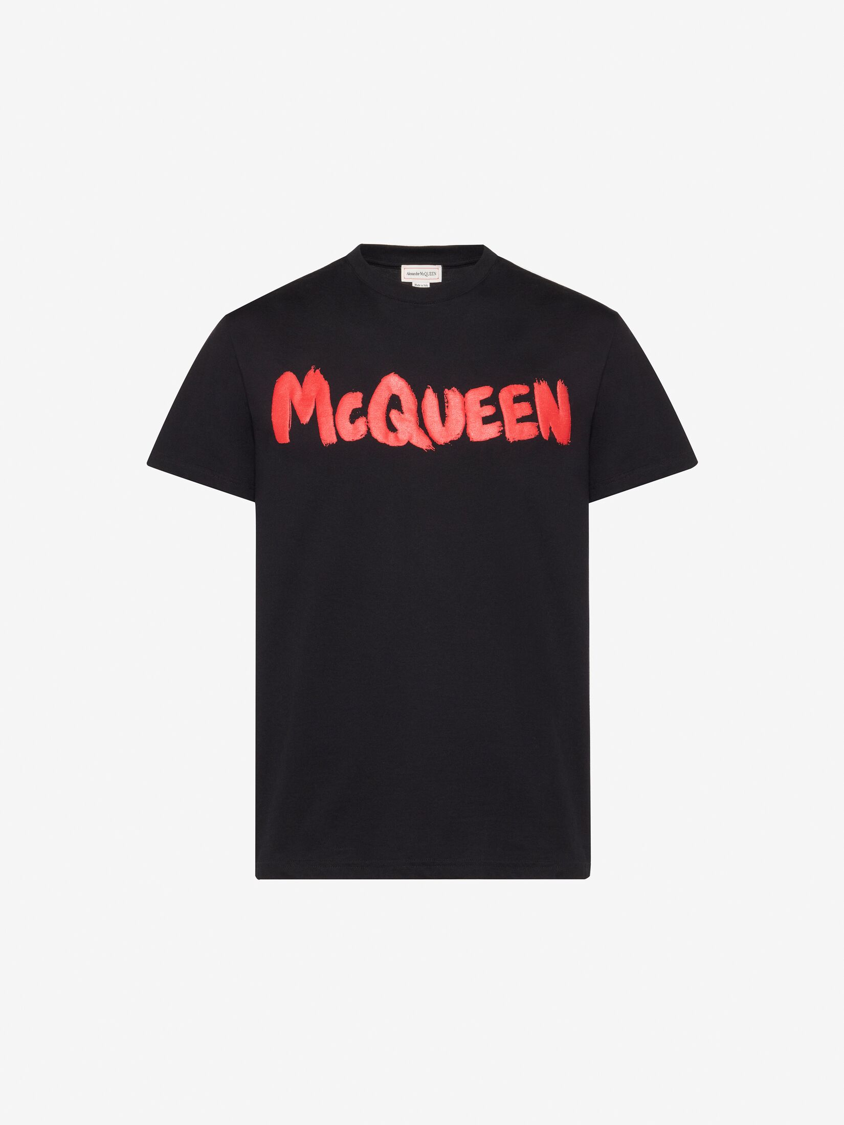 McQueen Graffiti T-shirt in Black/Grey | Alexander McQueen NL