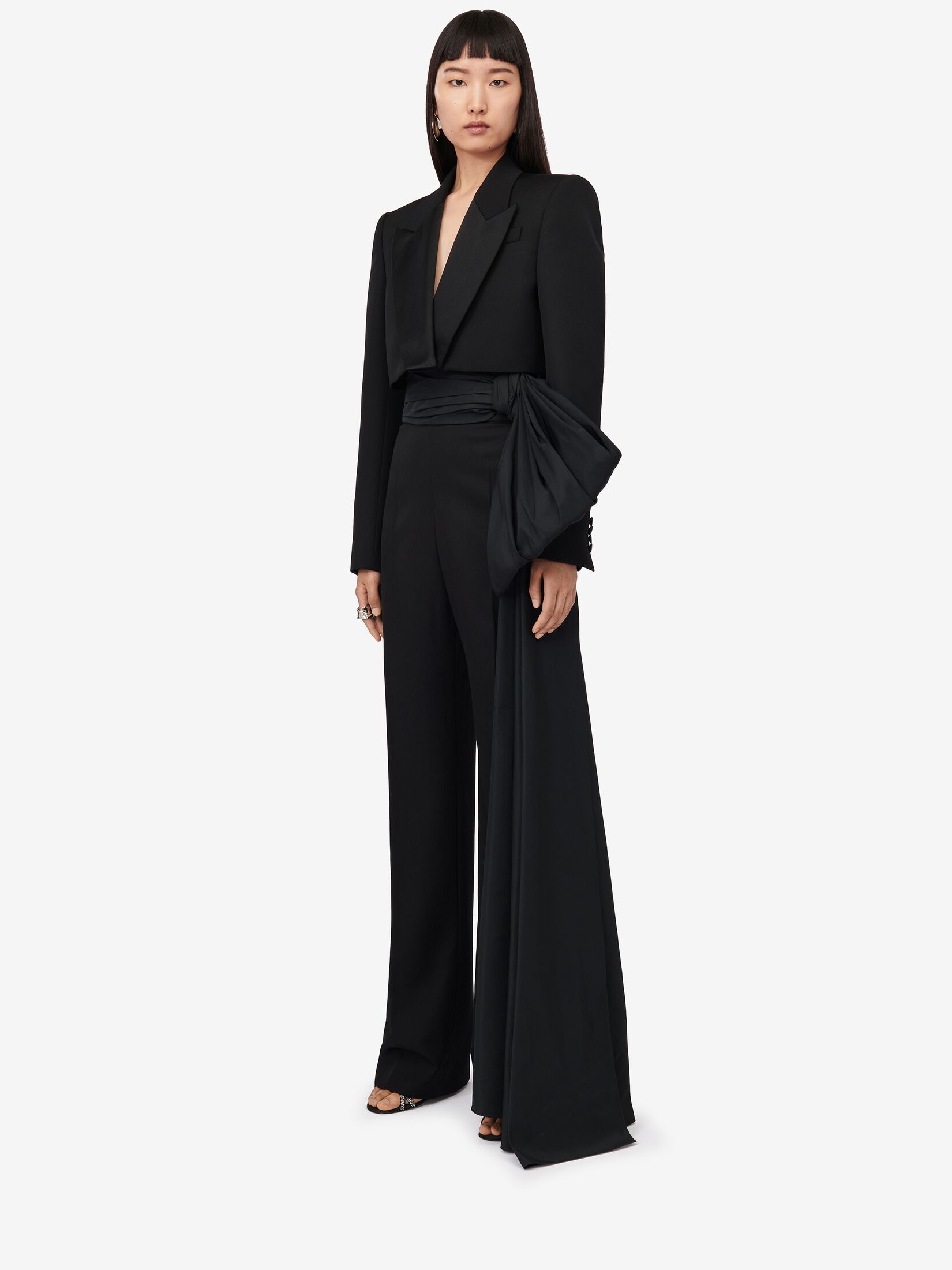 Wide Leg Bow Trousers