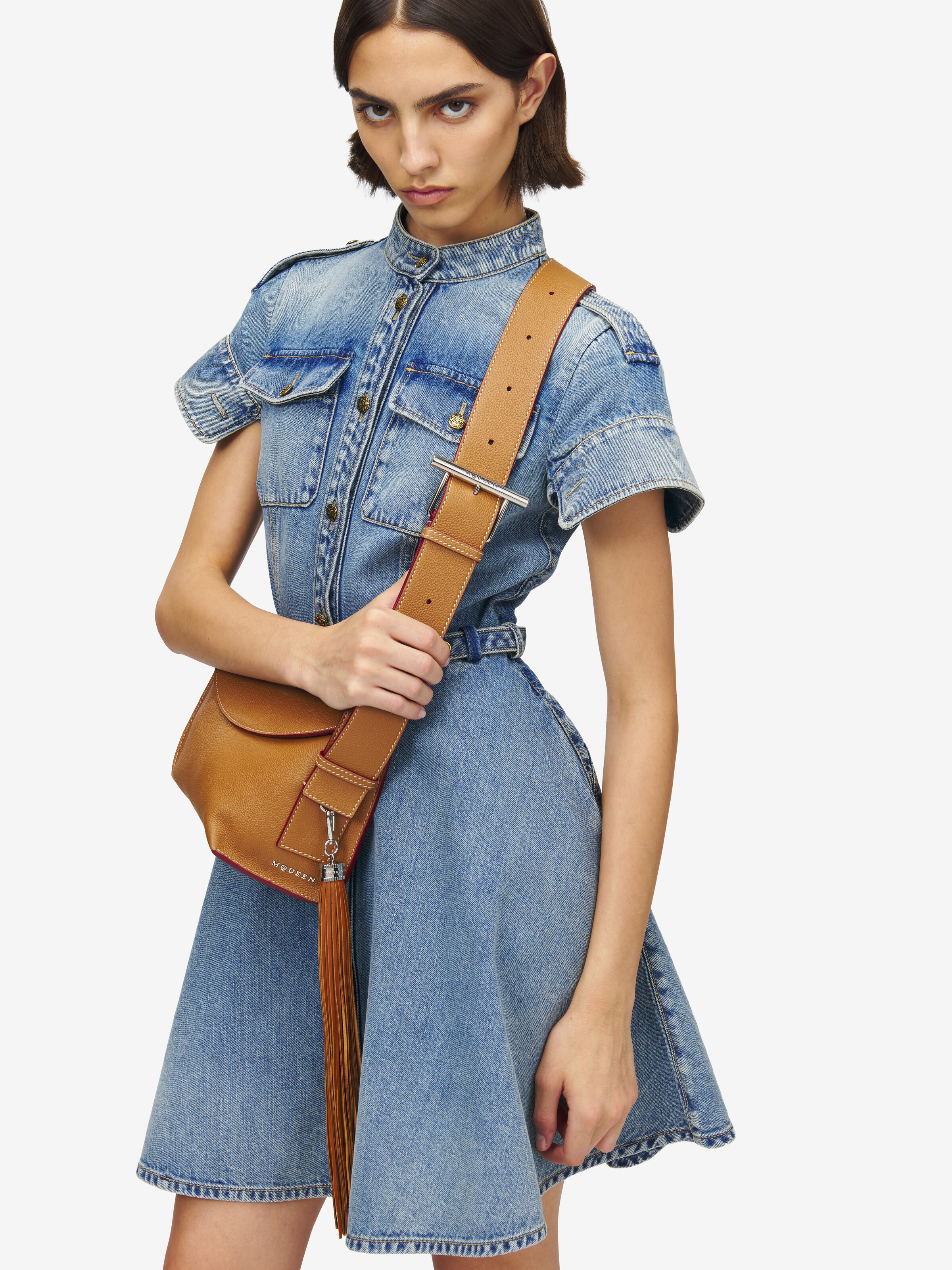 McQueen T-Bar Sling手袋