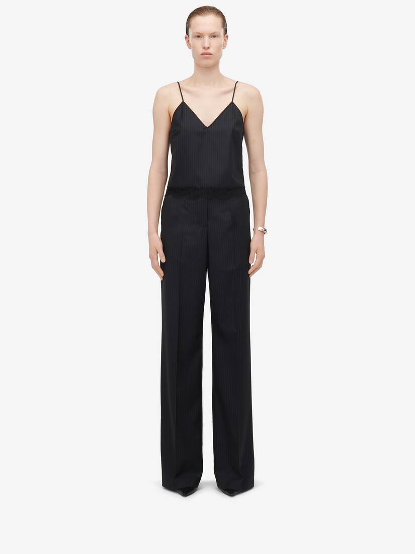 High-waisted Wide Leg Trousers