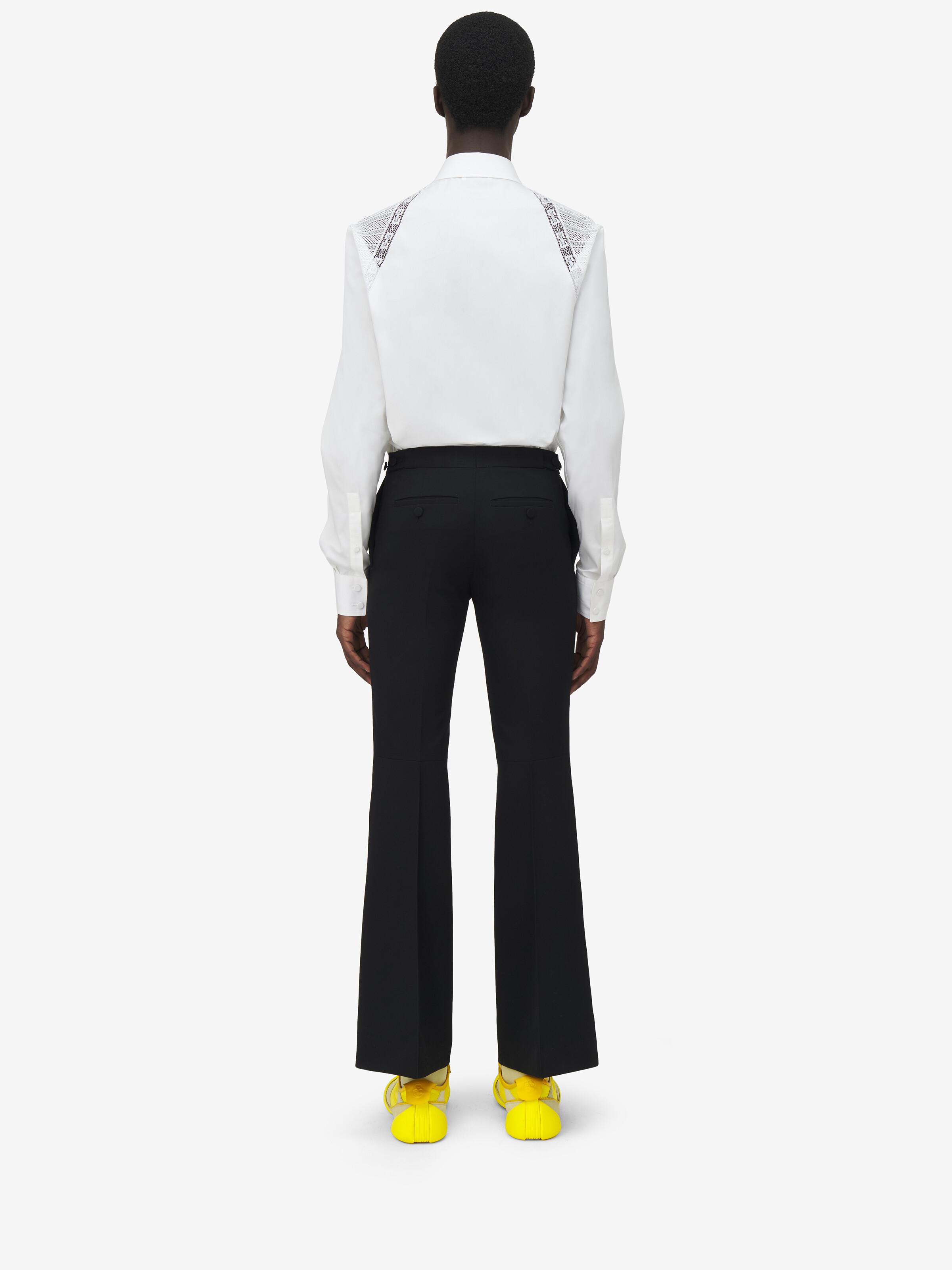 Camicia Harness in pizzo