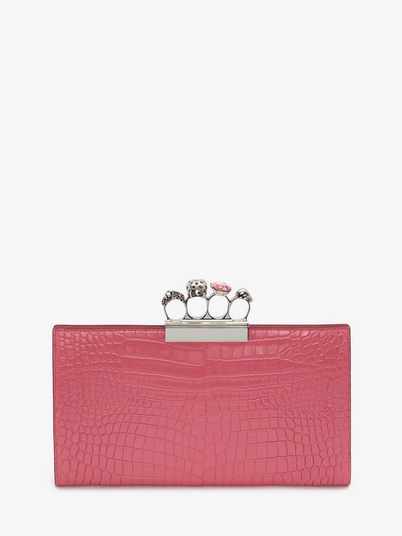 Skull Four-Ring Flat Pouch