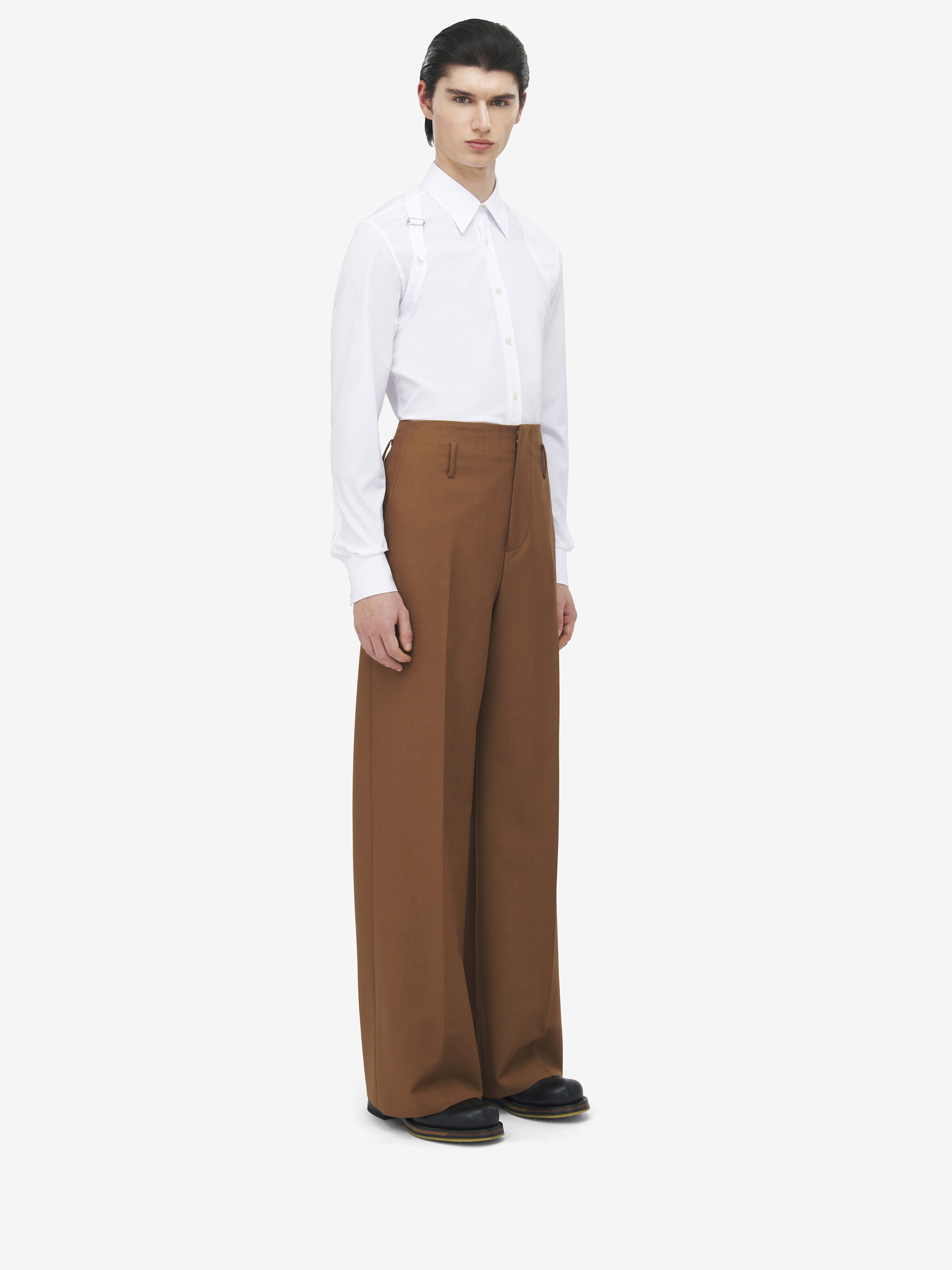 Wide Leg Tailored Trousers