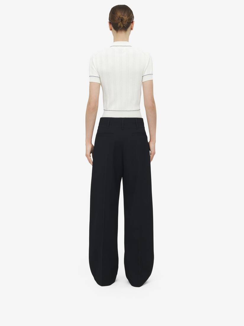 Wide Leg Tailored Trousers